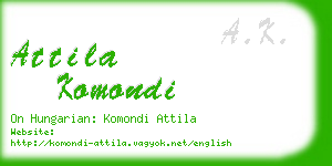 attila komondi business card